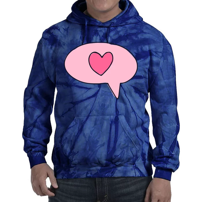 Love Text Message Tie Dye Hoodie