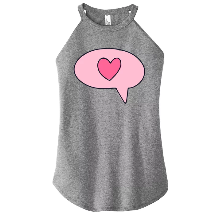 Love Text Message Women’s Perfect Tri Rocker Tank