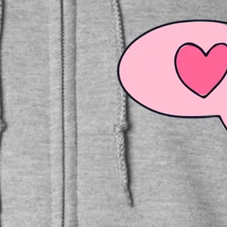 Love Text Message Full Zip Hoodie