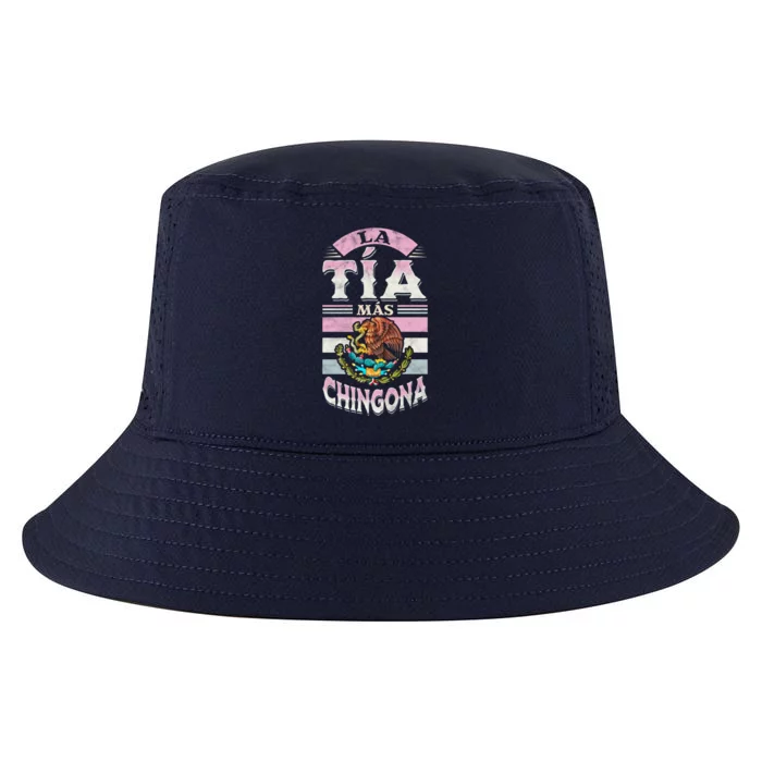 La Tía Más Chingona Mexican Aunty Gift Cool Comfort Performance Bucket Hat