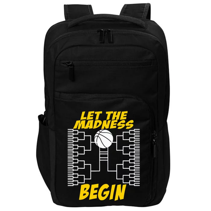 Let The Madness Begin Basketball Madness College Impact Tech Backpack