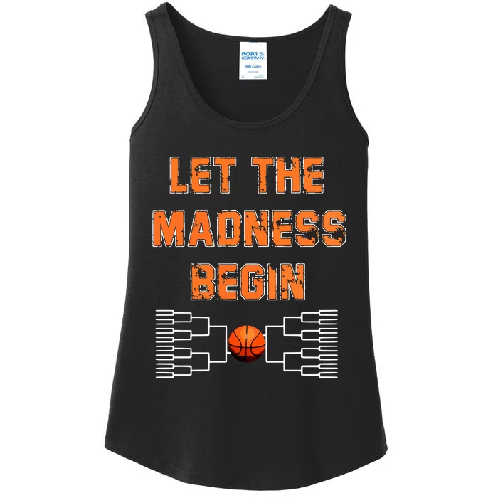 Let The Madness Begin Basketball Hoodie Ladies Essential Tank