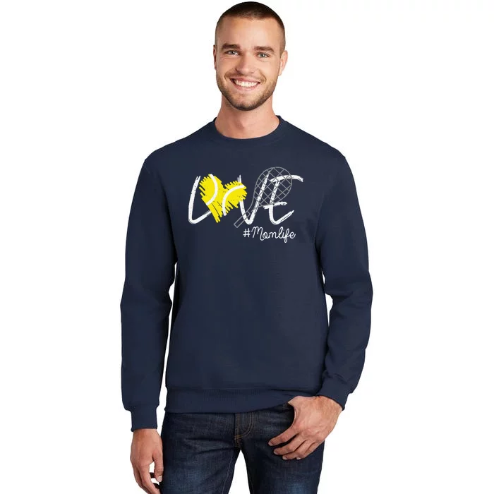 LOVE Tennis Mom Life Gift For Mom Women Mother's Day Sweatshirt