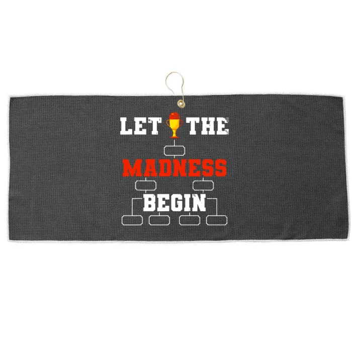 Let The Madness Begin College Basketball Tournament Large Microfiber Waffle Golf Towel