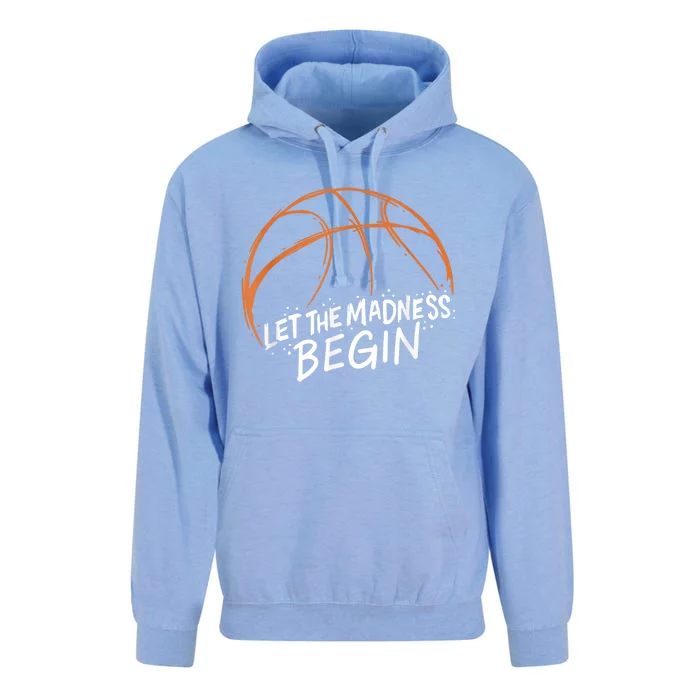 Let The Madness Begin I Funny Basketball Season Unisex Surf Hoodie