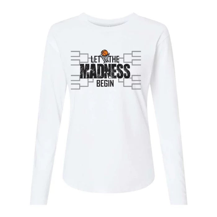 Let The Madness Begin College March Brackets Tournament Gift Womens Cotton Relaxed Long Sleeve T-Shirt