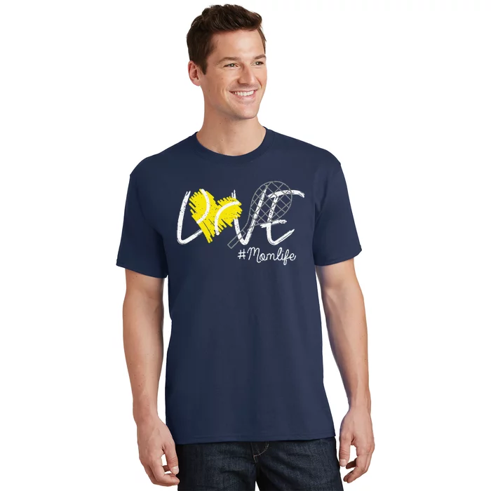 Love Tennis Mom Life Gift For Mom Women MotherS Day T-Shirt