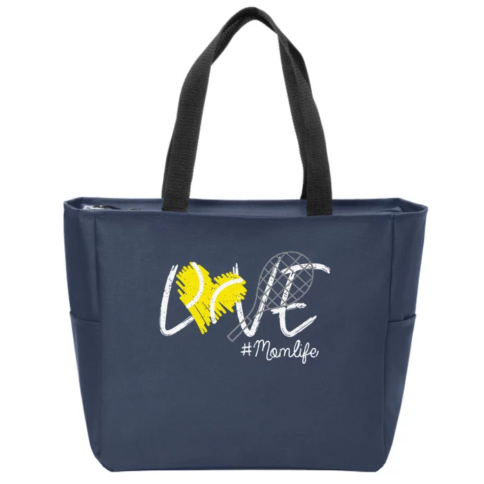 Love Tennis Mom Life Gift For Mom Women MotherS Day Zip Tote Bag