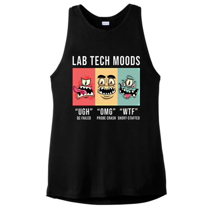 Laboratory Technician Medical Technologist Lab Tech Moods Funny Gift Ladies Tri-Blend Wicking Tank