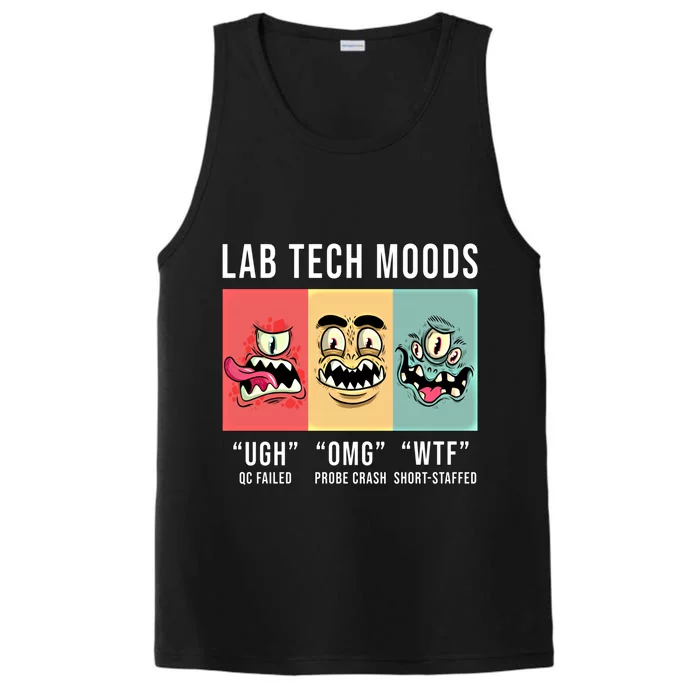 Laboratory Technician Medical Technologist Lab Tech Moods Funny Gift Performance Tank