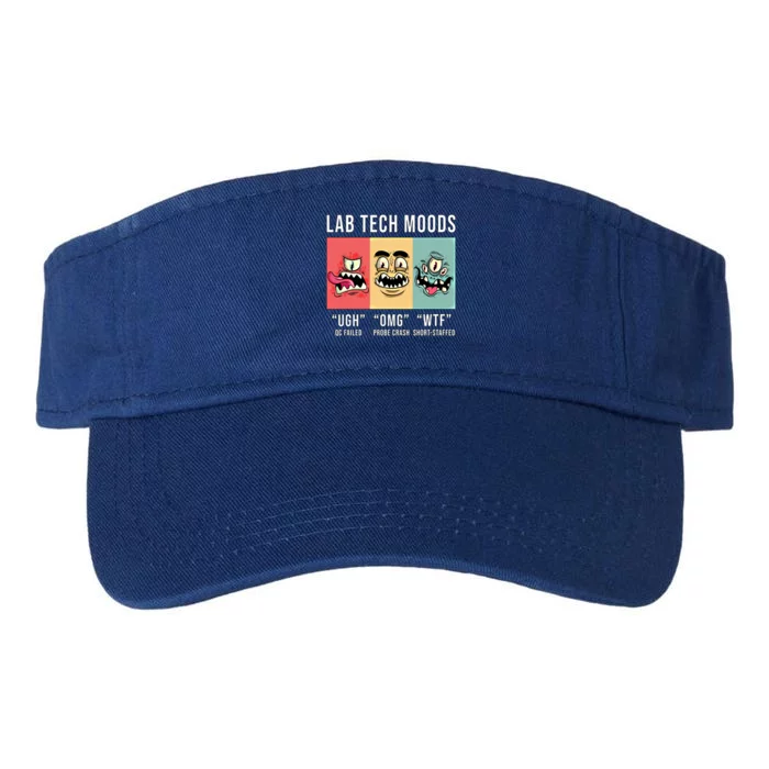 Laboratory Technician Medical Technologist Lab Tech Moods Funny Gift Valucap Bio-Washed Visor