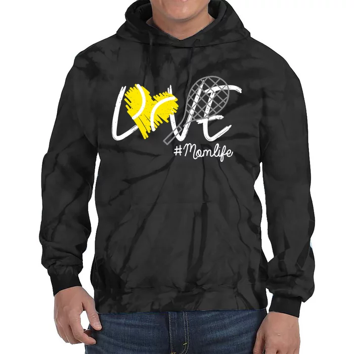 LOVE Tennis Mom Life Gift For Mom Wo Mother's Day Tie Dye Hoodie