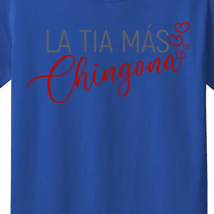 La Tia Mas Chingona Funny Aunt Heart Gift Kids T-Shirt