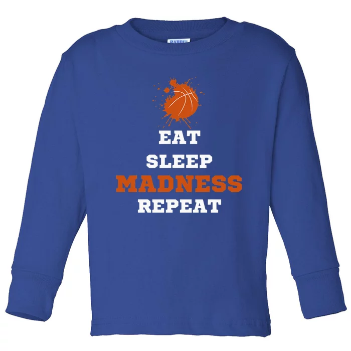 Let The Madness Begin Basketball Madness College Toddler Long Sleeve Shirt