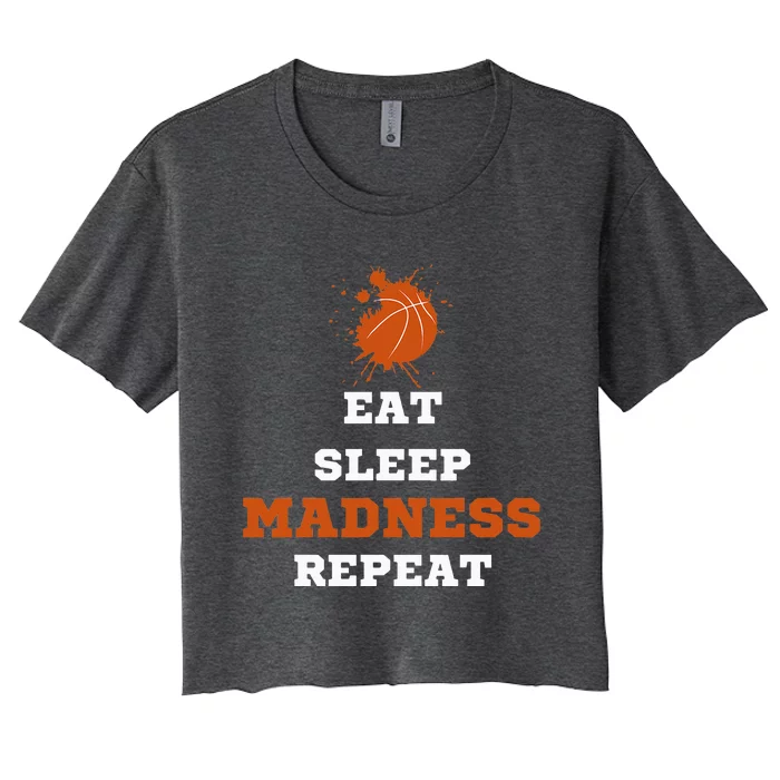 Let The Madness Begin Basketball Madness College Women's Crop Top Tee