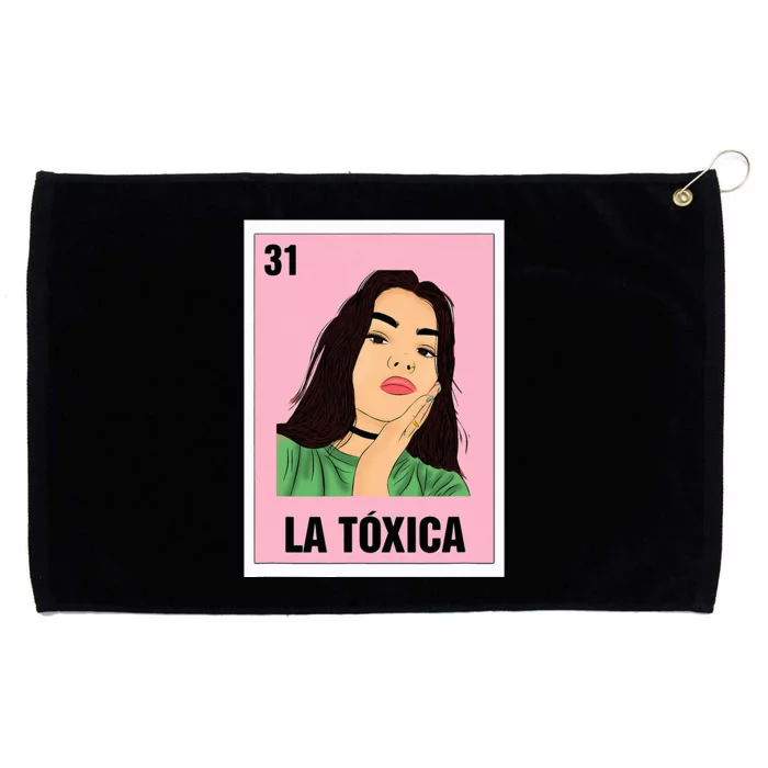 La Toxica Mexican Bingo Card Game Funny Girl Boss Spanish Grommeted Golf Towel