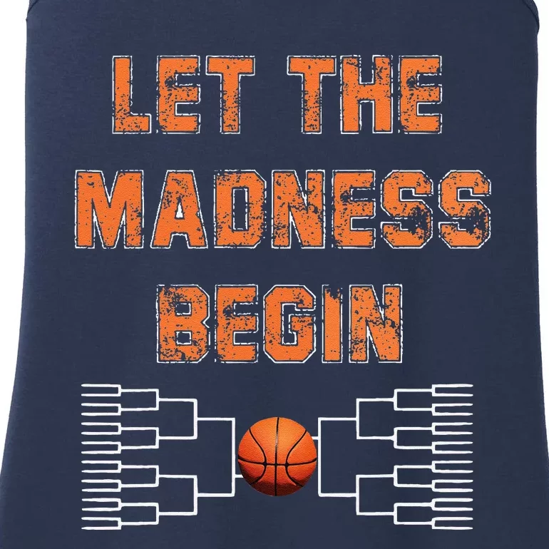 Let The Madness Begin Basketball Ladies Essential Tank