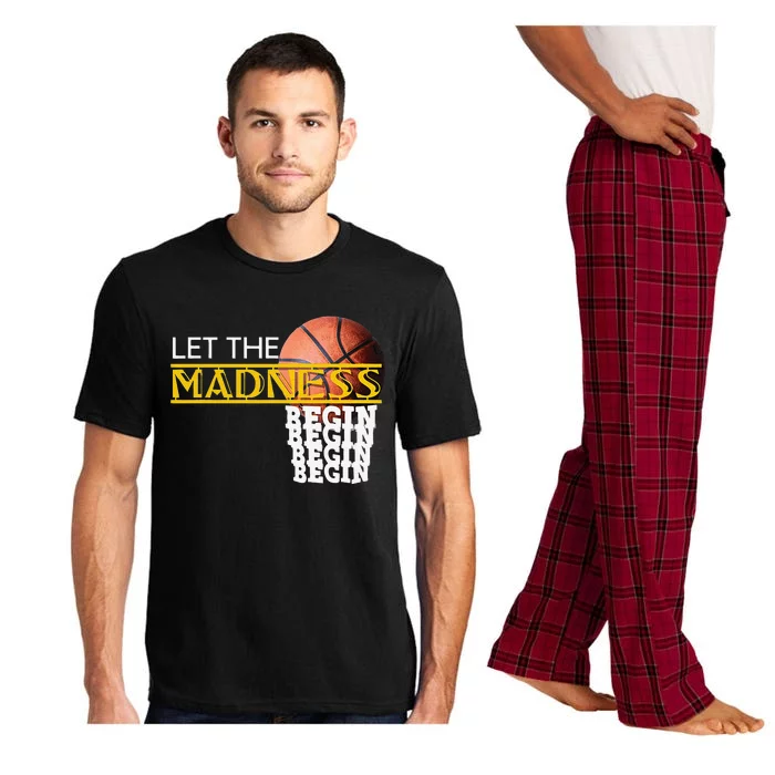 Let The Madness Begin Novelty Basketball Pajama Set