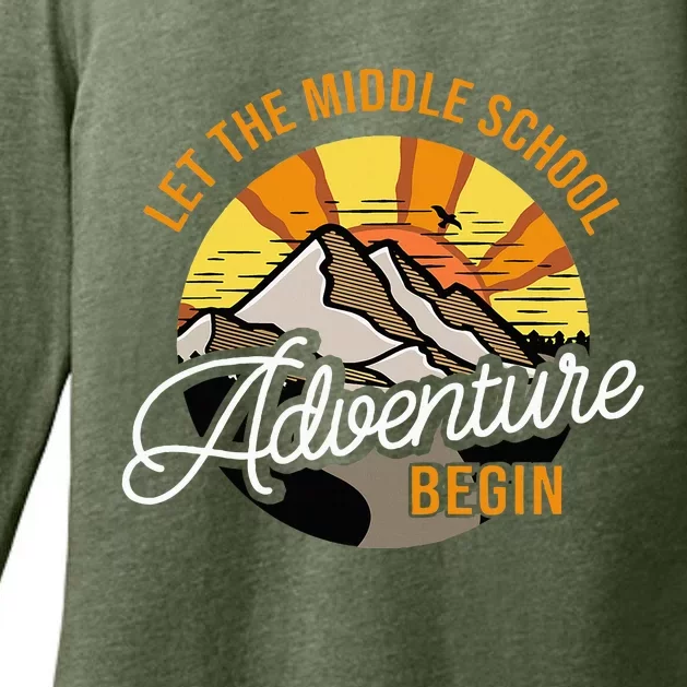 Let The Middle School Adventure Begin Middle School Teacher Womens CVC Long Sleeve Shirt