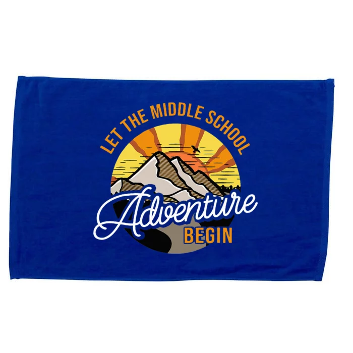 Let The Middle School Adventure Begin Middle School Teacher Microfiber Hand Towel