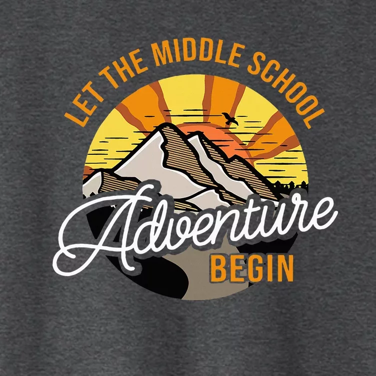 Let The Middle School Adventure Begin Middle School Teacher Women's Crop Top Tee