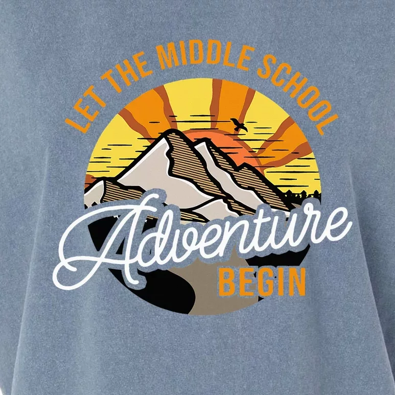 Let The Middle School Adventure Begin Middle School Teacher Garment-Dyed Women's Muscle Tee