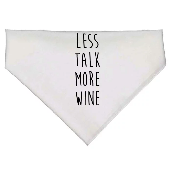 Less Talk More Wine USA-Made Doggie Bandana