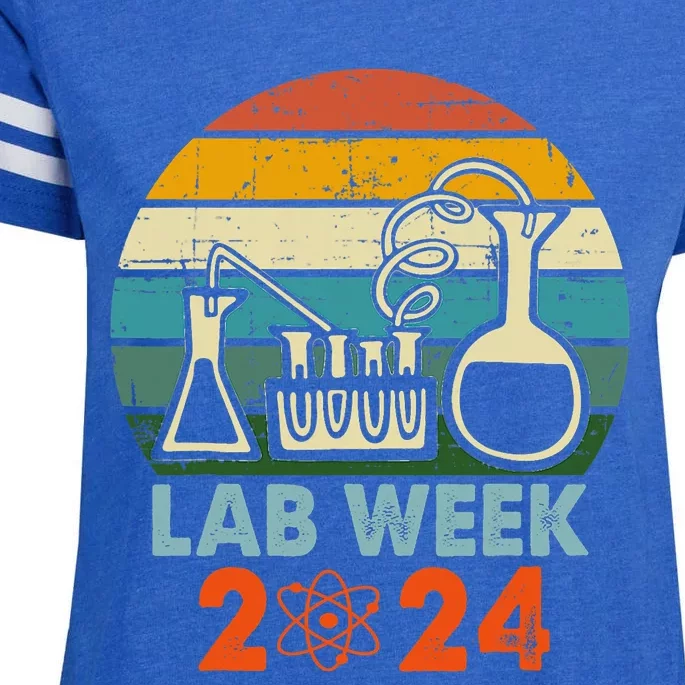 Laboratory Tech Medical Technician Scientist Lab Week 2024 Enza Ladies Jersey Football T-Shirt