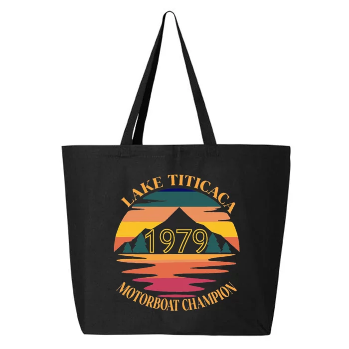 Lake Titicaca Motorboat Champion Vintage 25L Jumbo Tote