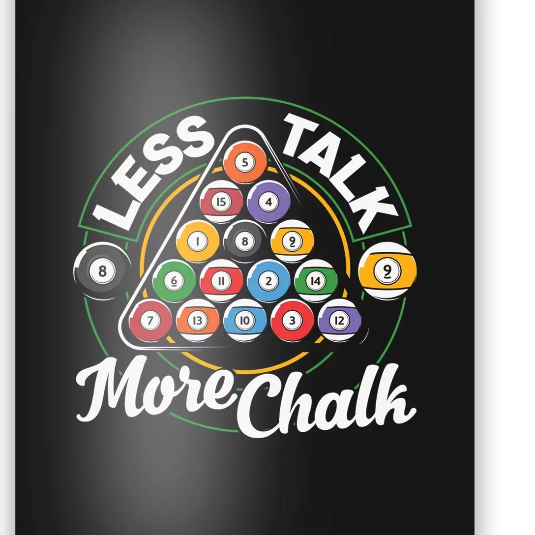 Less Talk More Chalk Billiards Dad Gift For Father’s Day Poster