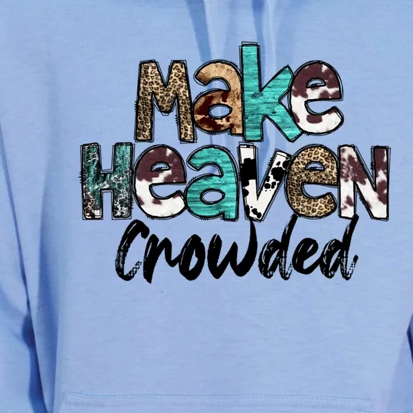 Leopard Turquoise Make Heaven Crowded Bible Verse Christian Great Gift Unisex Surf Hoodie