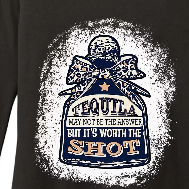 Leopard Tequila May Not Be The Answer But Its Worth A Shot Womens CVC Long Sleeve Shirt