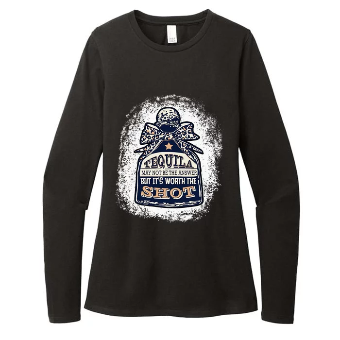 Leopard Tequila May Not Be The Answer But Its Worth A Shot Womens CVC Long Sleeve Shirt