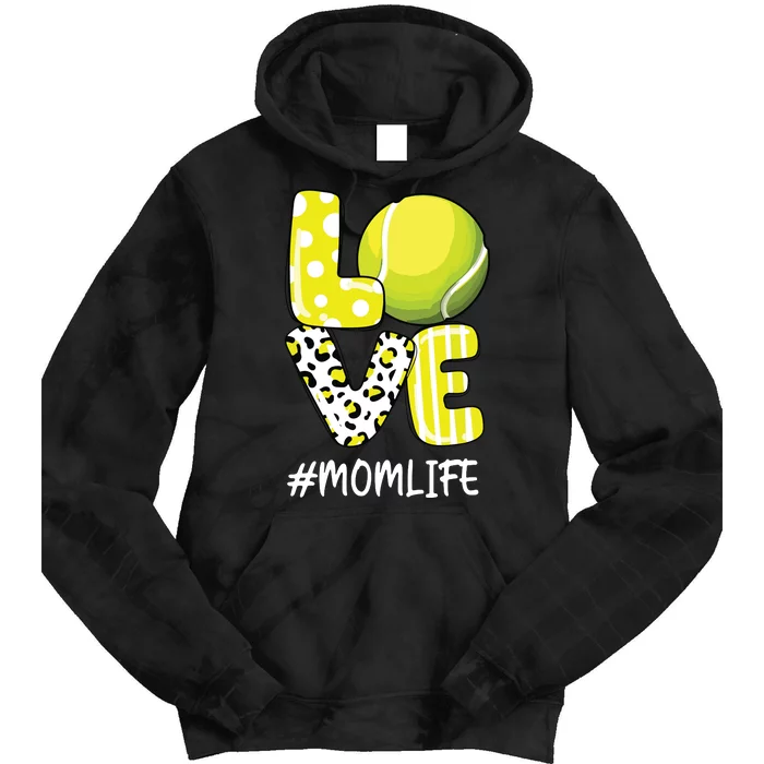 Love Tennis Mom Life Player With Leopard Tie Dye Hoodie