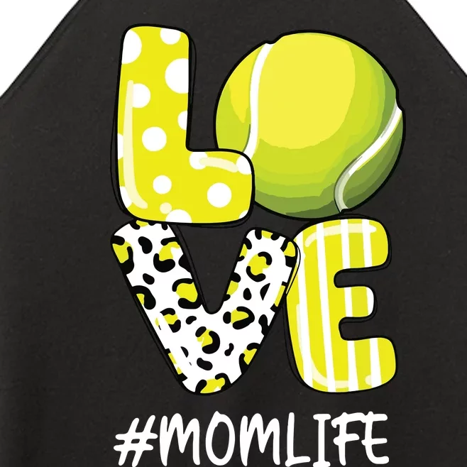 Love Tennis Mom Life Player With Leopard Women’s Perfect Tri Rocker Tank