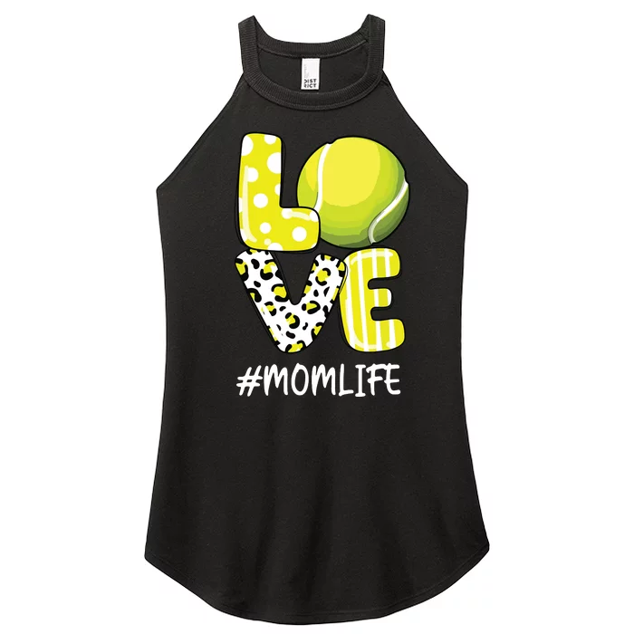 Love Tennis Mom Life Player With Leopard Women’s Perfect Tri Rocker Tank