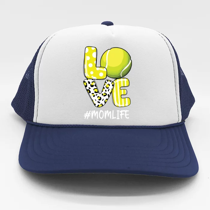 Love Tennis Mom Life Player With Leopard Trucker Hat