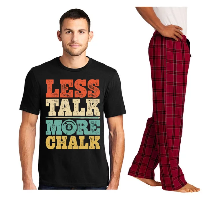 Less Talk More Chalk Funny Pool Billiards Player 8 Ball Pajama Set