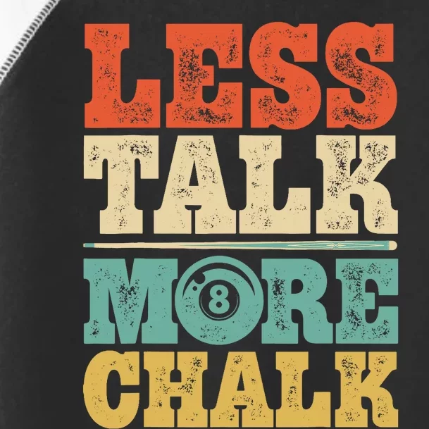 Less Talk More Chalk Funny Pool Billiards Player 8 Ball Toddler Fine Jersey T-Shirt