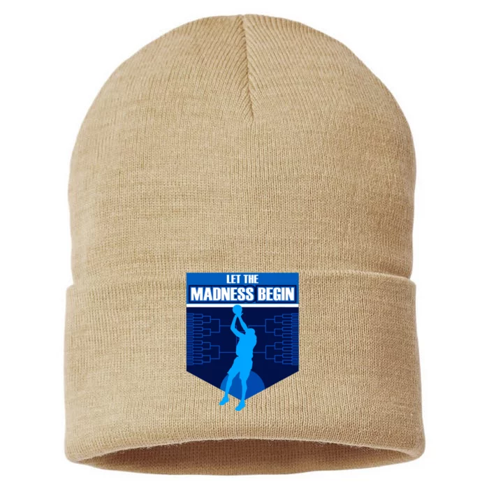 Let The Madness Begin Basketball Bring On The Big Tourney Sustainable Knit Beanie