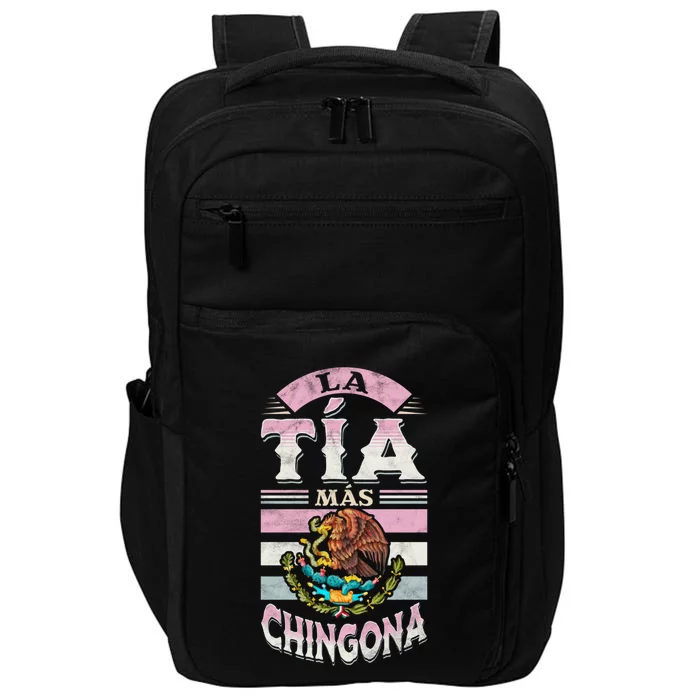 La Tía Más Chingona Mexican Aunty Gift Impact Tech Backpack