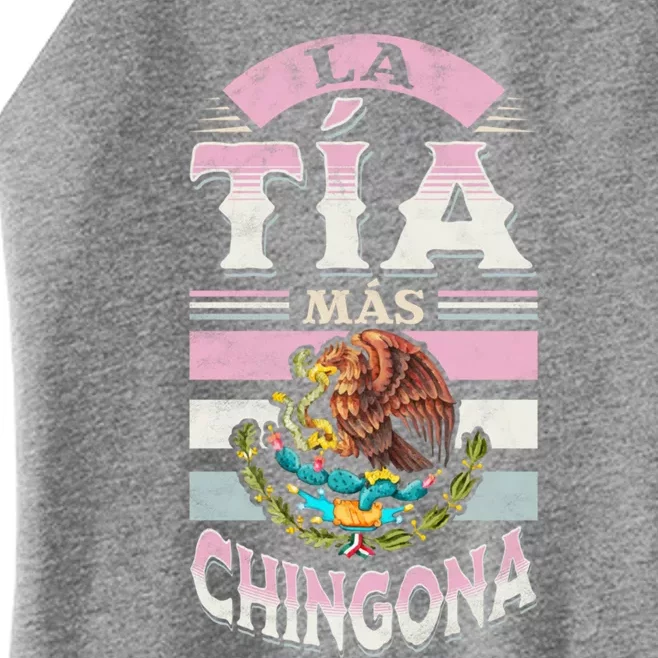 La Tía Más Chingona Mexican Aunty Gift Women’s Perfect Tri Rocker Tank