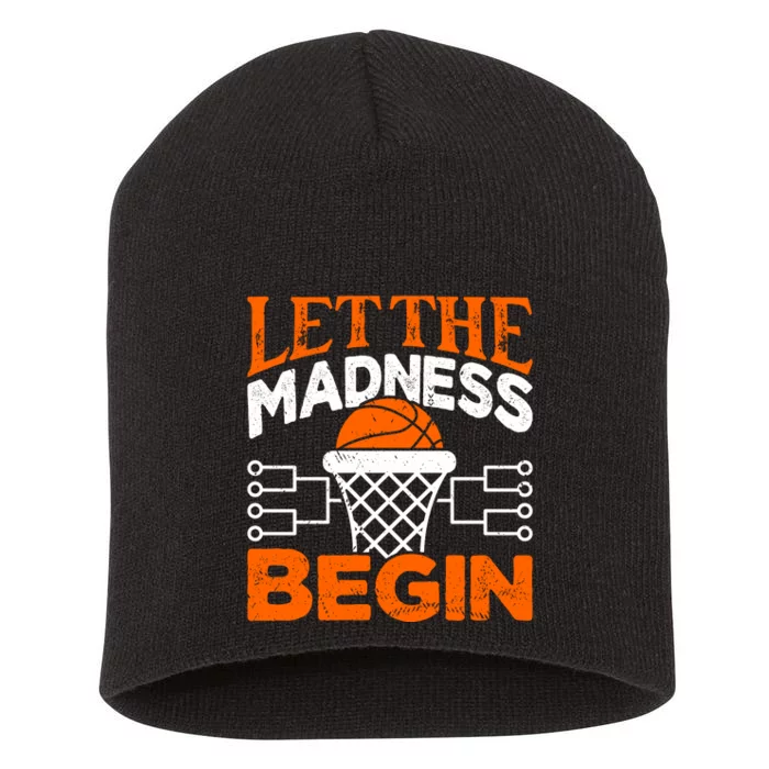 Let The Madness Begin College Basketball Short Acrylic Beanie