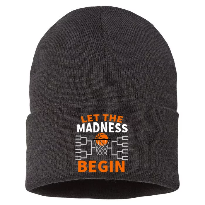 Let The Madness Begin College Basketball Sustainable Knit Beanie