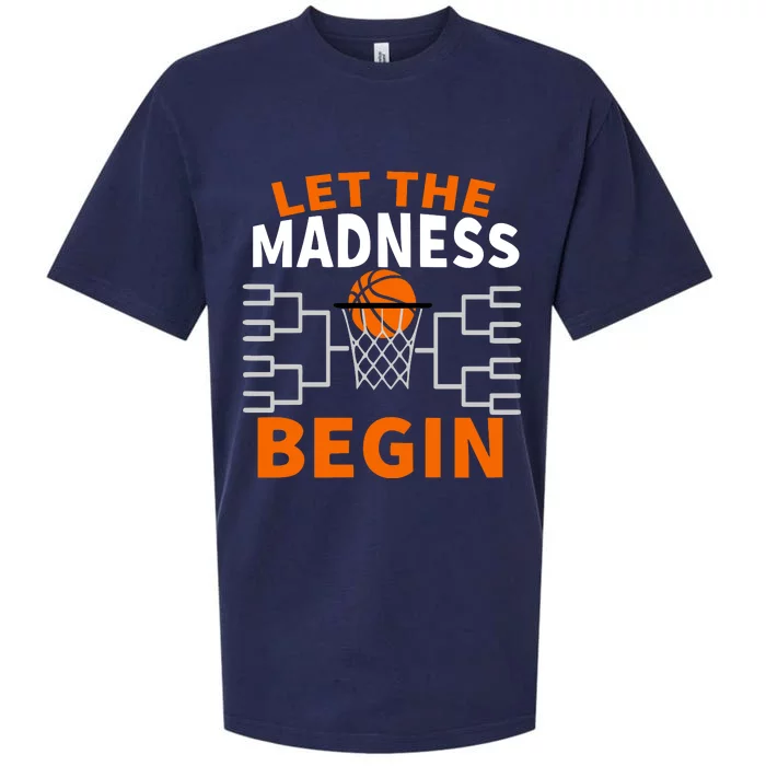 Let The Madness Begin College Basketball Sueded Cloud Jersey T-Shirt