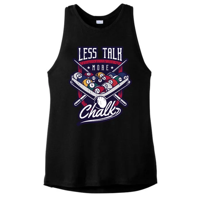 Less Talk More Chalk Billiards Ladies Tri-Blend Wicking Tank