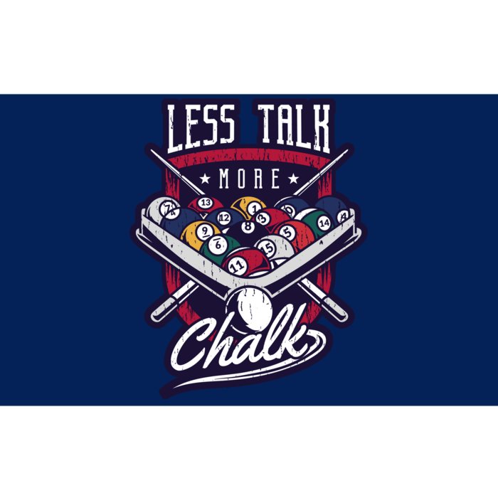 Less Talk More Chalk Billiards Bumper Sticker