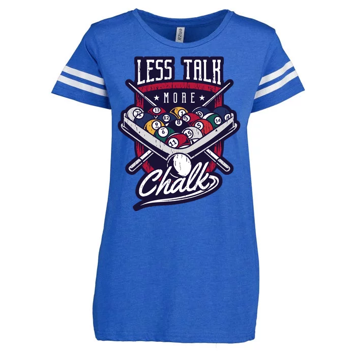 Less Talk More Chalk Billiards Enza Ladies Jersey Football T-Shirt