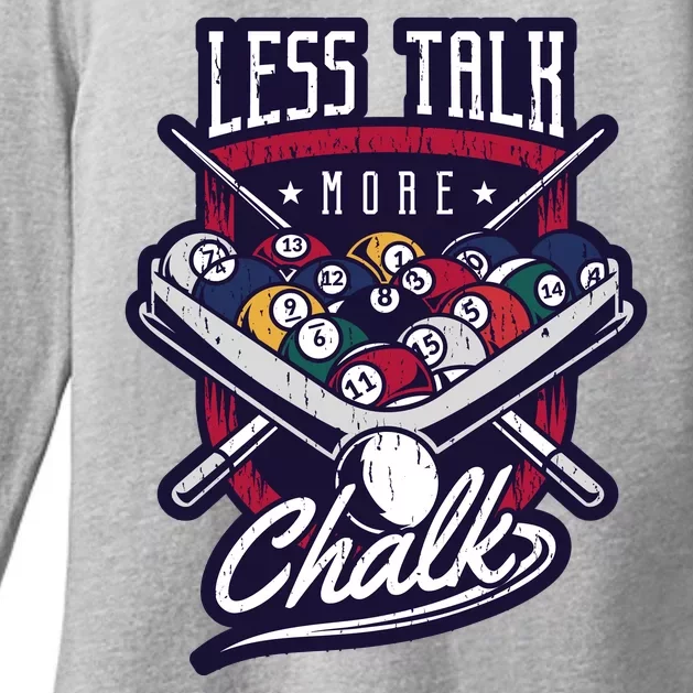 Less Talk More Chalk Billiards Womens CVC Long Sleeve Shirt