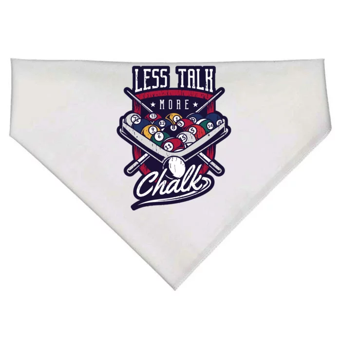 Less Talk More Chalk Billiards USA-Made Doggie Bandana